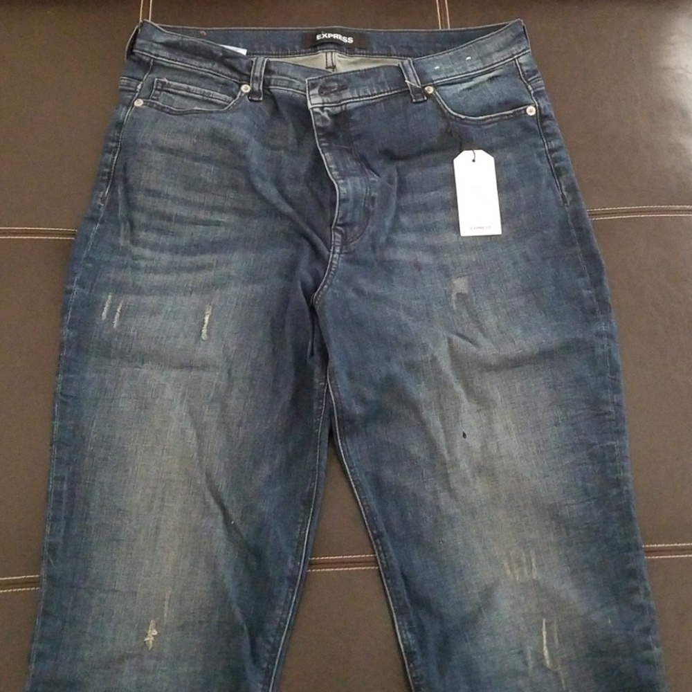 Express High Rise Girlfriend Jeans